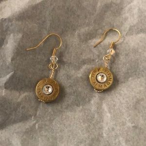 Real 41 Magnum bullet earrings